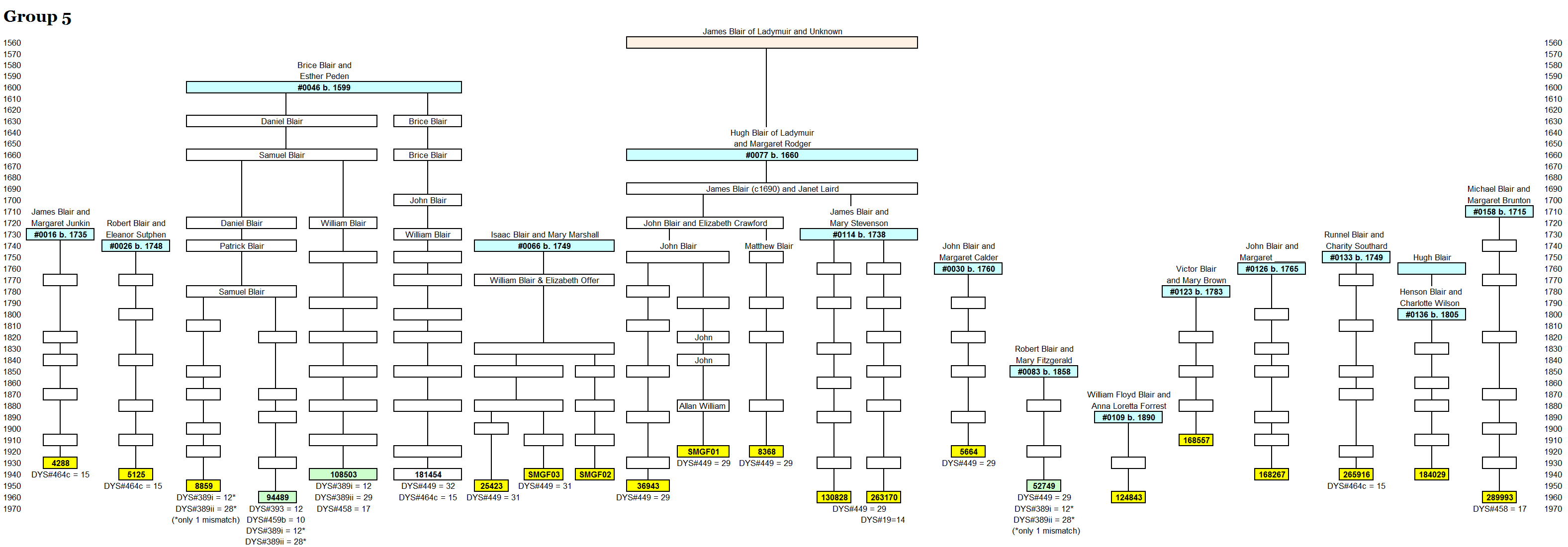 Group 5 Line Pedigree